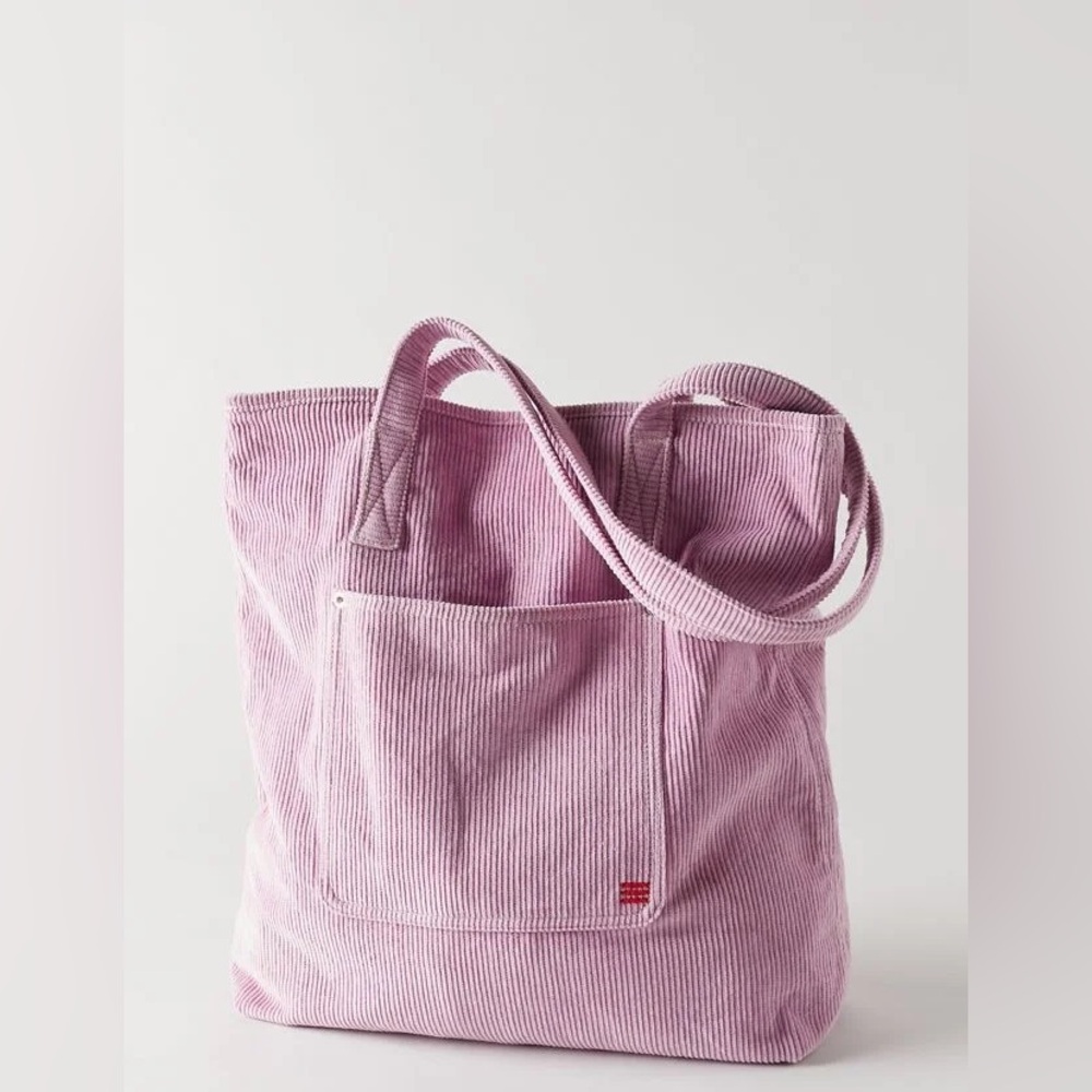 Corduroy Tote Bag in Light Pink